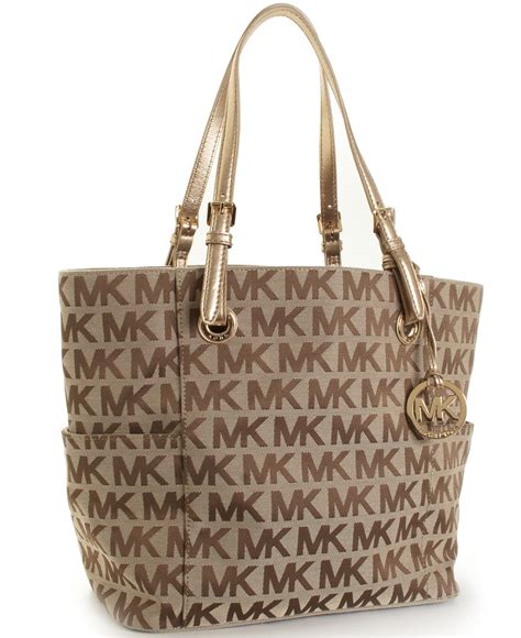 michael kors block monogram signature tote|michael kors tote bag pink.